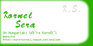 kornel sera business card